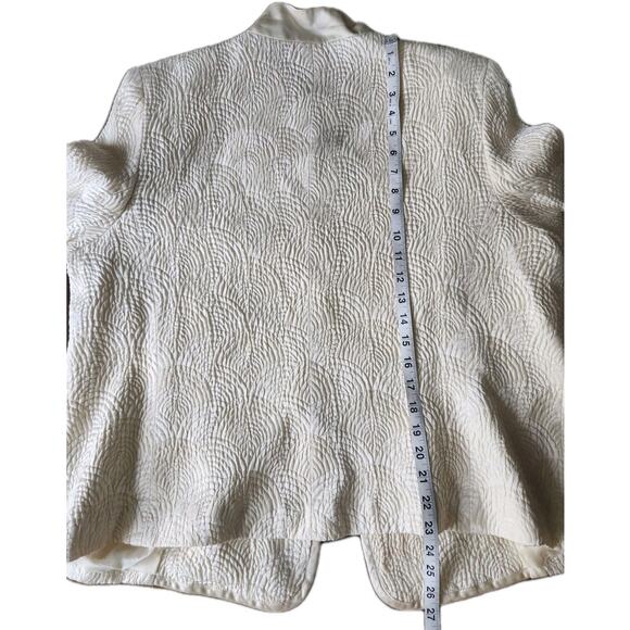 Dana Buchman Women's Blazer Jacket Size 18 Silk Blend Textured Button Career Fun - Picture 8 of 9